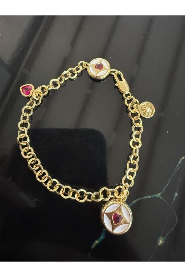 Kalpli Charm Detaylı Zincir Bileklik