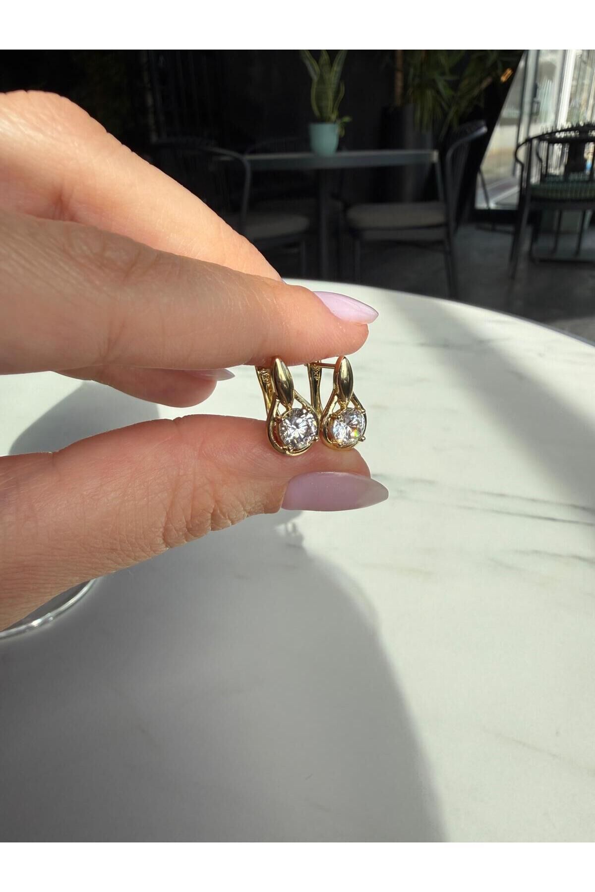 Minimal gold küpe (kararma yapmaz)